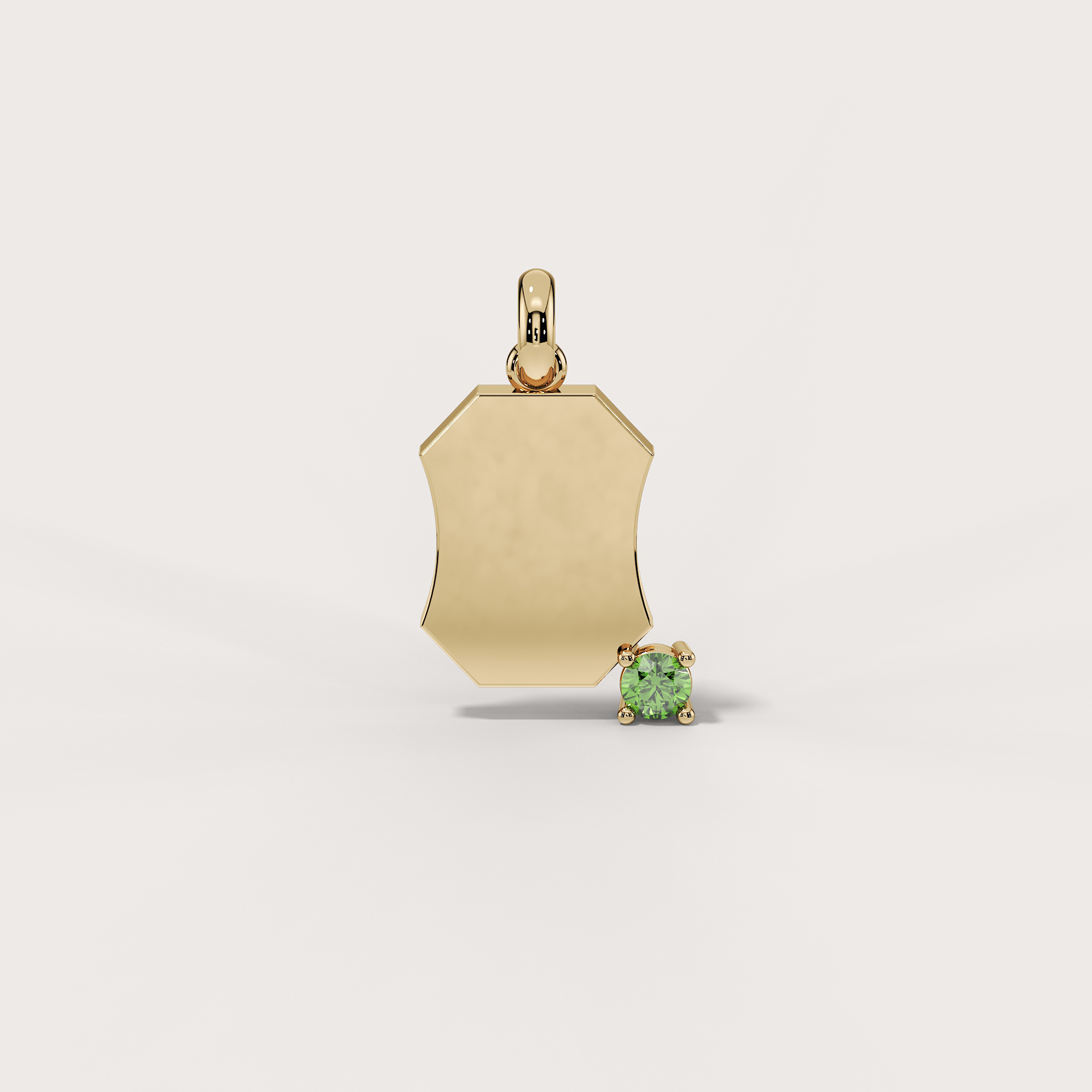 Octagon Emerald Charm